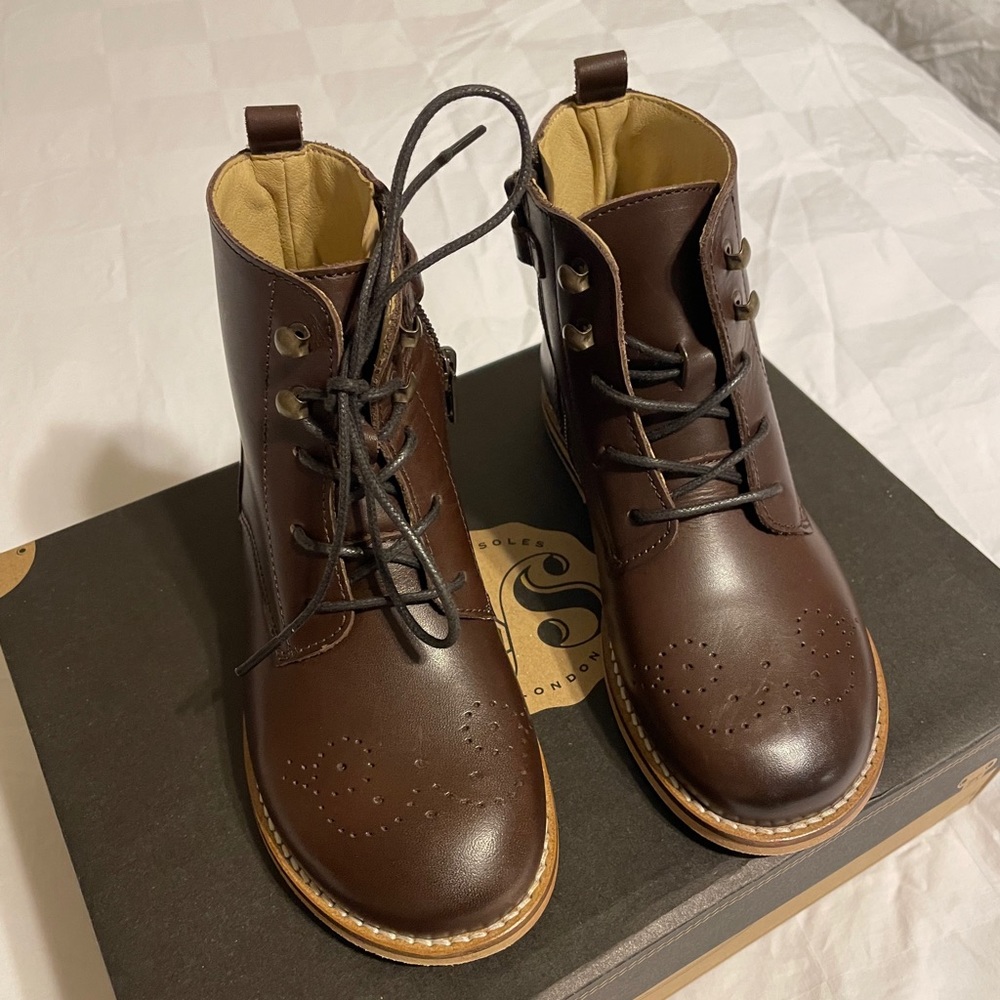Young Soles brown leather booties